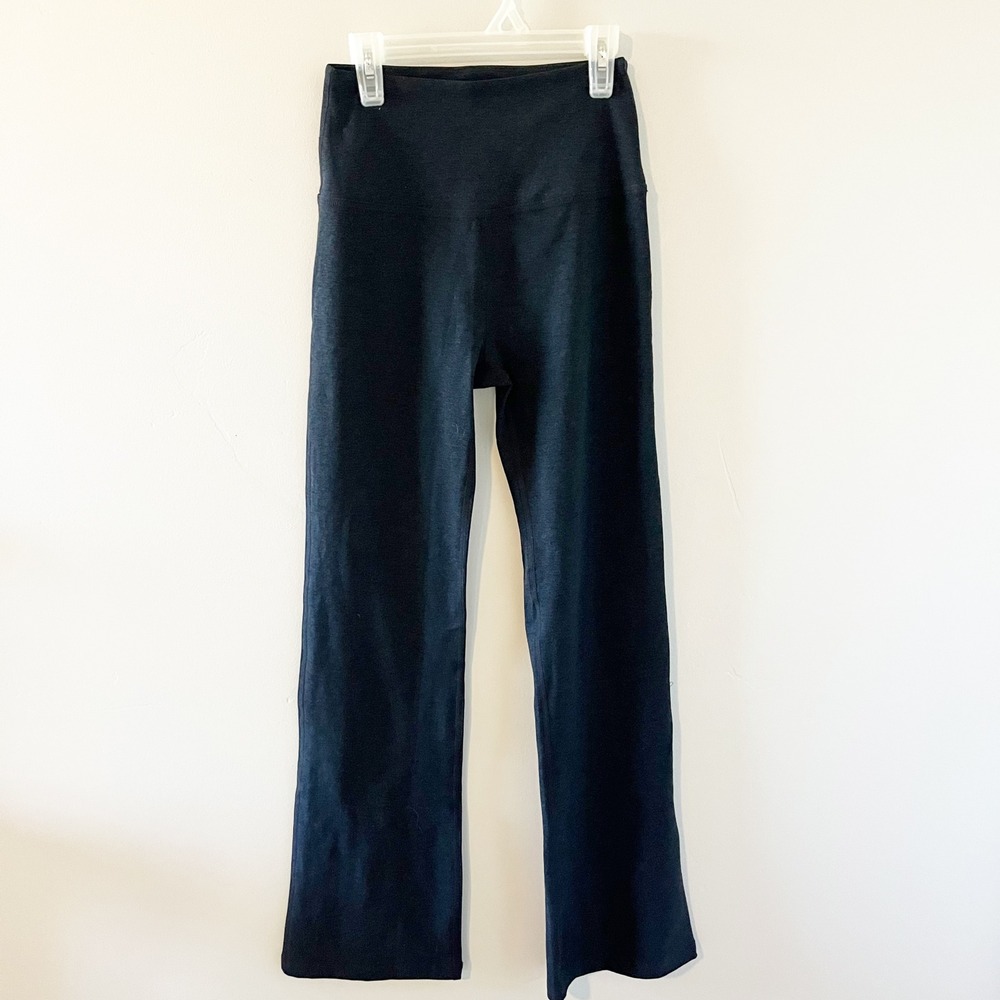 Beyond Yoga Spacedye High Waisted bootcut/flare Pants Black Charcoal Gray Medium